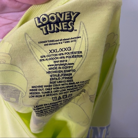 Looney Tunes Neon Cropped Graphic T-Shirt NWT Size XXL - Picture 8 of 9